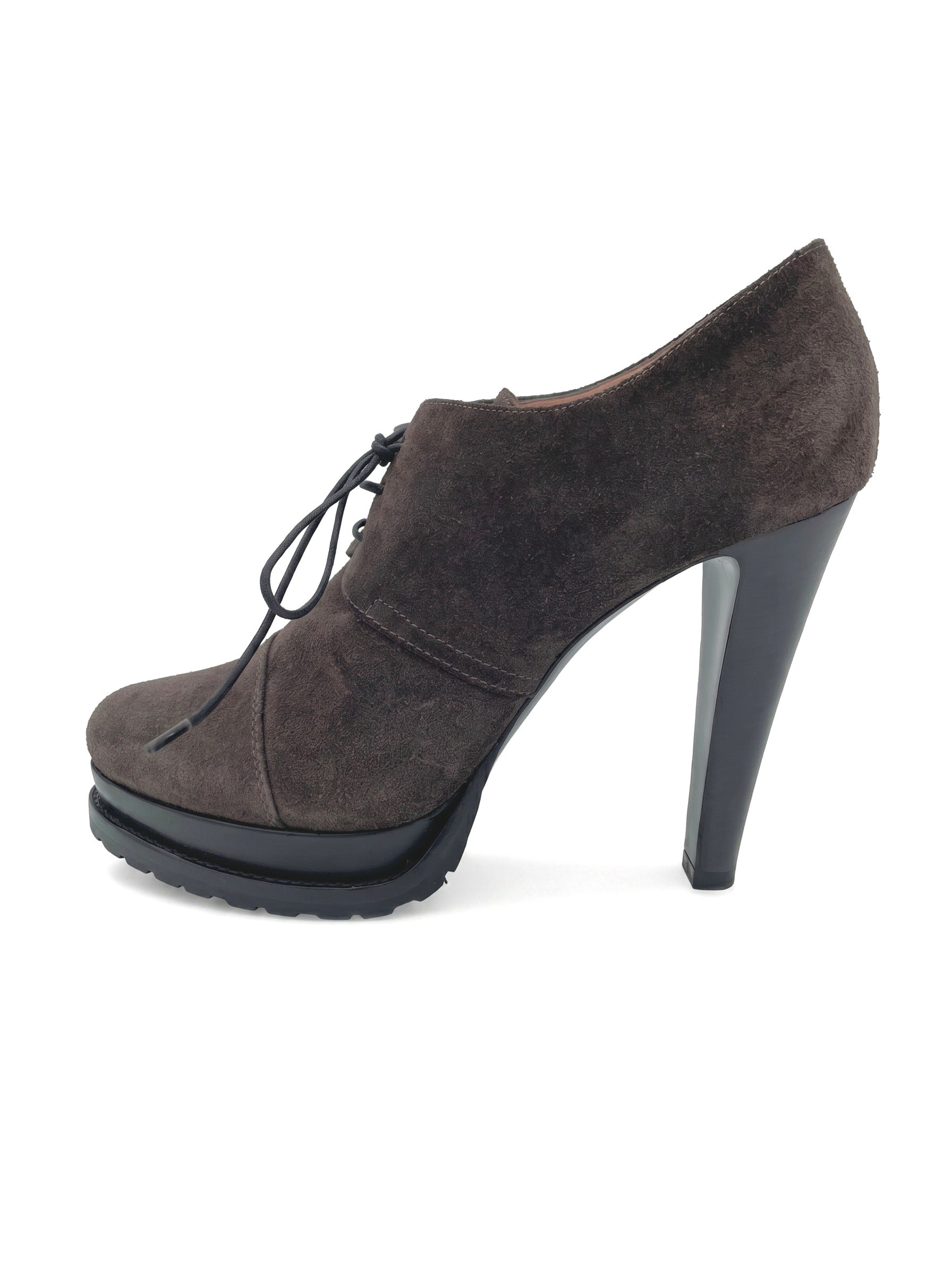 Giorgio Armani Laced High Heel Pump EU 38.5 Braun