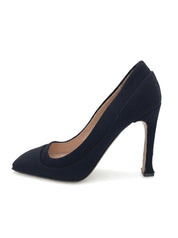 Miu Miu Square Toe Canvas Pump EU 39.5 Schwarz