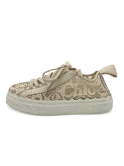 Chloé Lauren Lace Low Top Sneaker EU 36 Beige