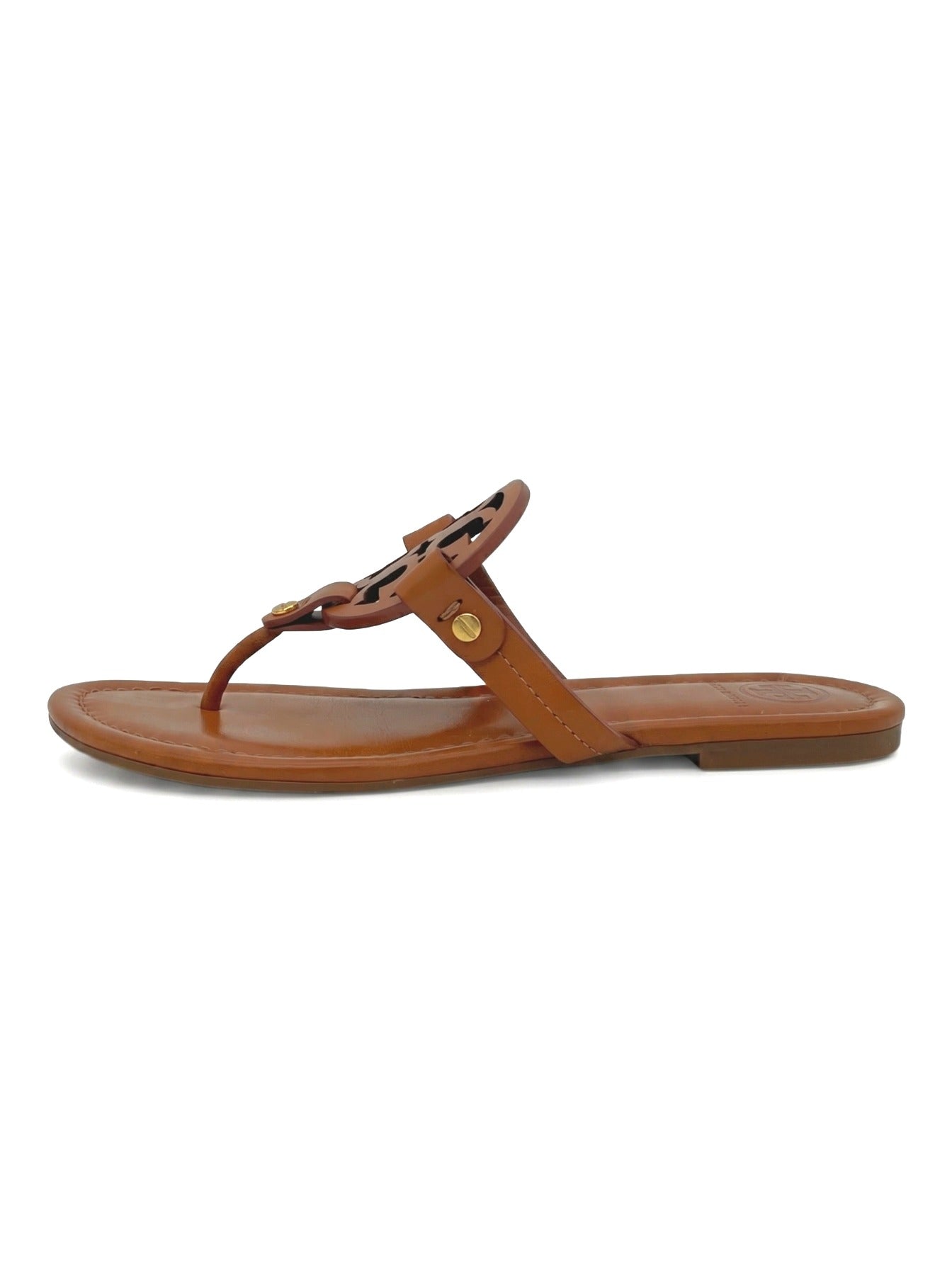 Tory Burch Miller Zehensteg Sandale EU 36.5 Braun
