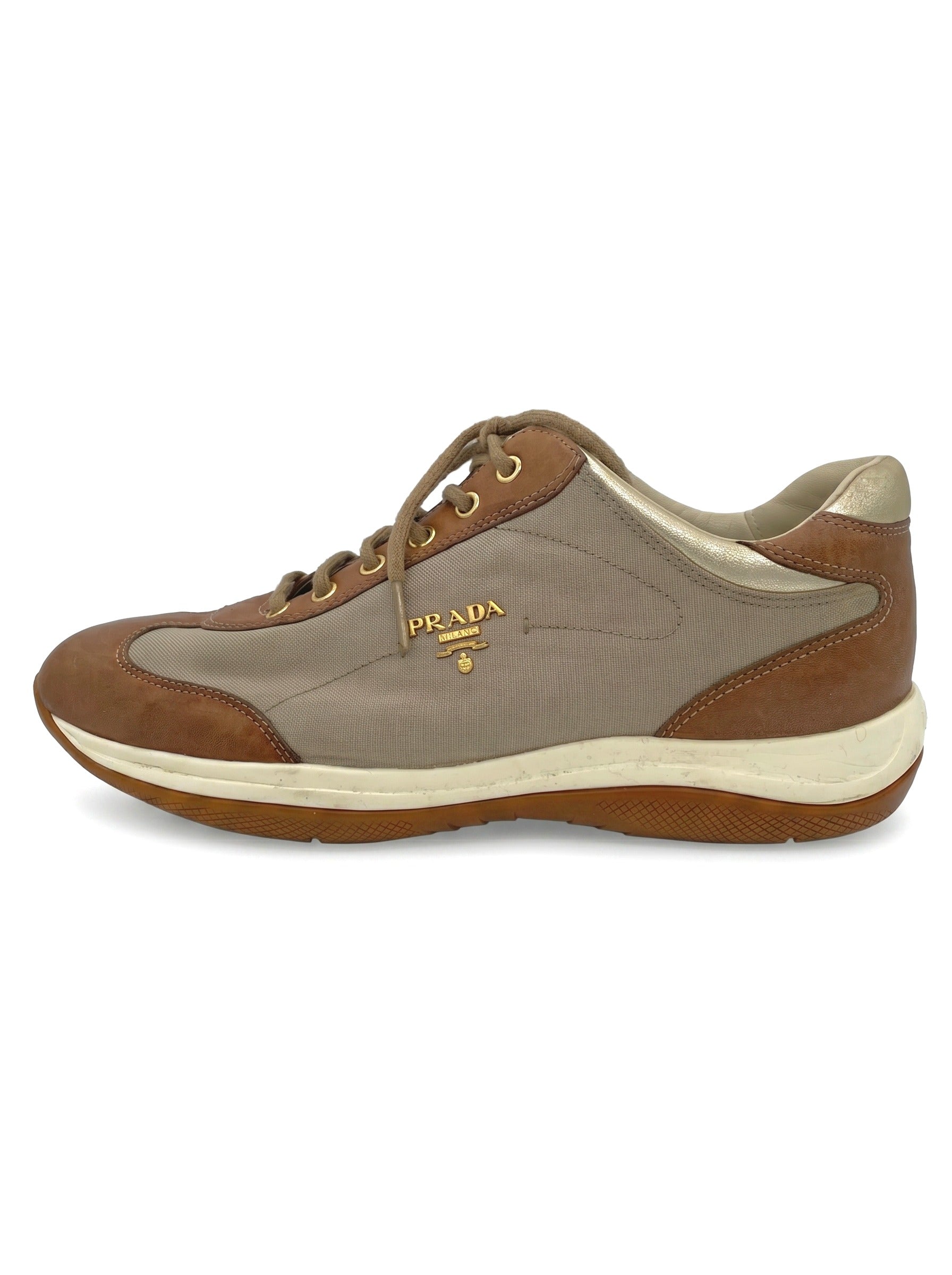 Prada Canvas Low Top Sneaker EU 40 Mehrfarbig