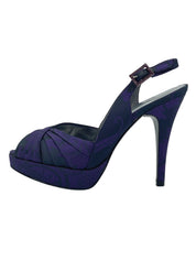 Stuart Weitzman Fiore Peeptoe Plateau Pump EU 36.5 Lila - Image 1
