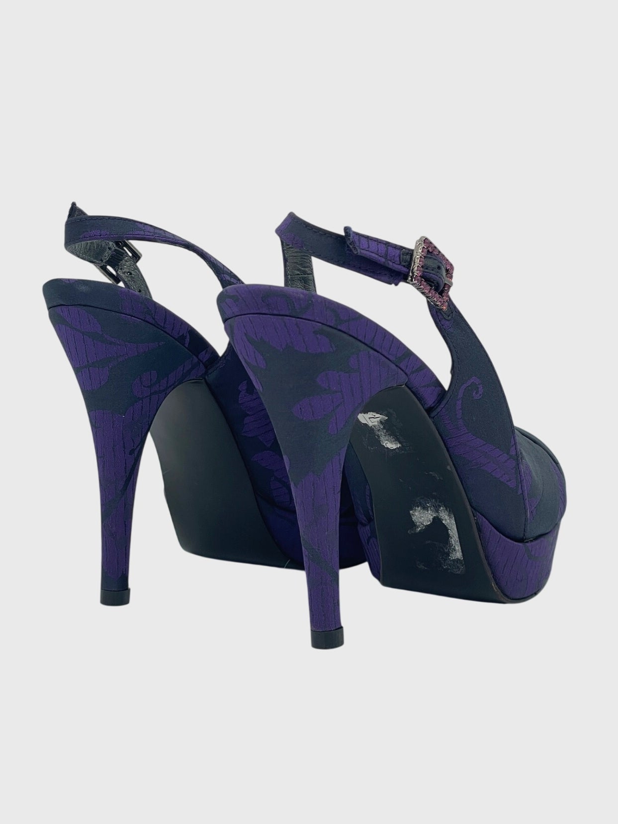 Stuart Weitzman Fiore Peeptoe Plateau Pump EU 36.5 Lila - Image 4