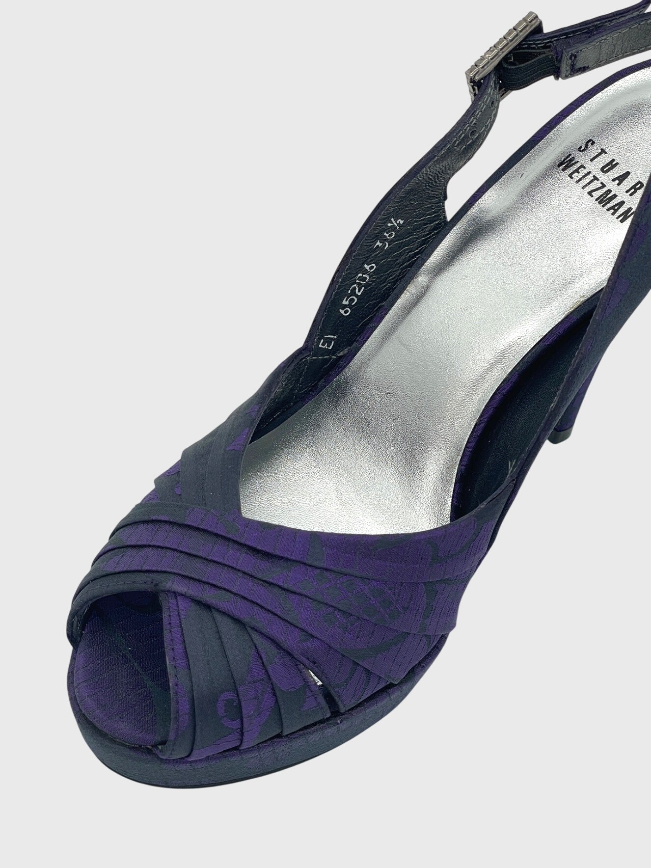 Stuart Weitzman Fiore Peeptoe Plateau Pump EU 36.5 Lila - Image 6