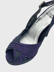 Stuart Weitzman Fiore Peeptoe Plateau Pump EU 36.5 Lila - Image 6