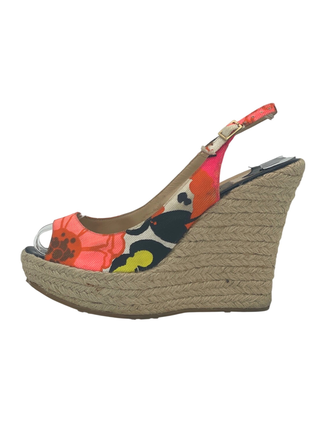 Jimmy Choo Canvas-Espadrilles Sandale mit Absatz EU 38 Mehrfarbig - Image 1