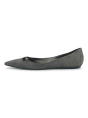 Giorgio Armani Pointed Toe Crystal Embellished Ballerina EU 41 Grau