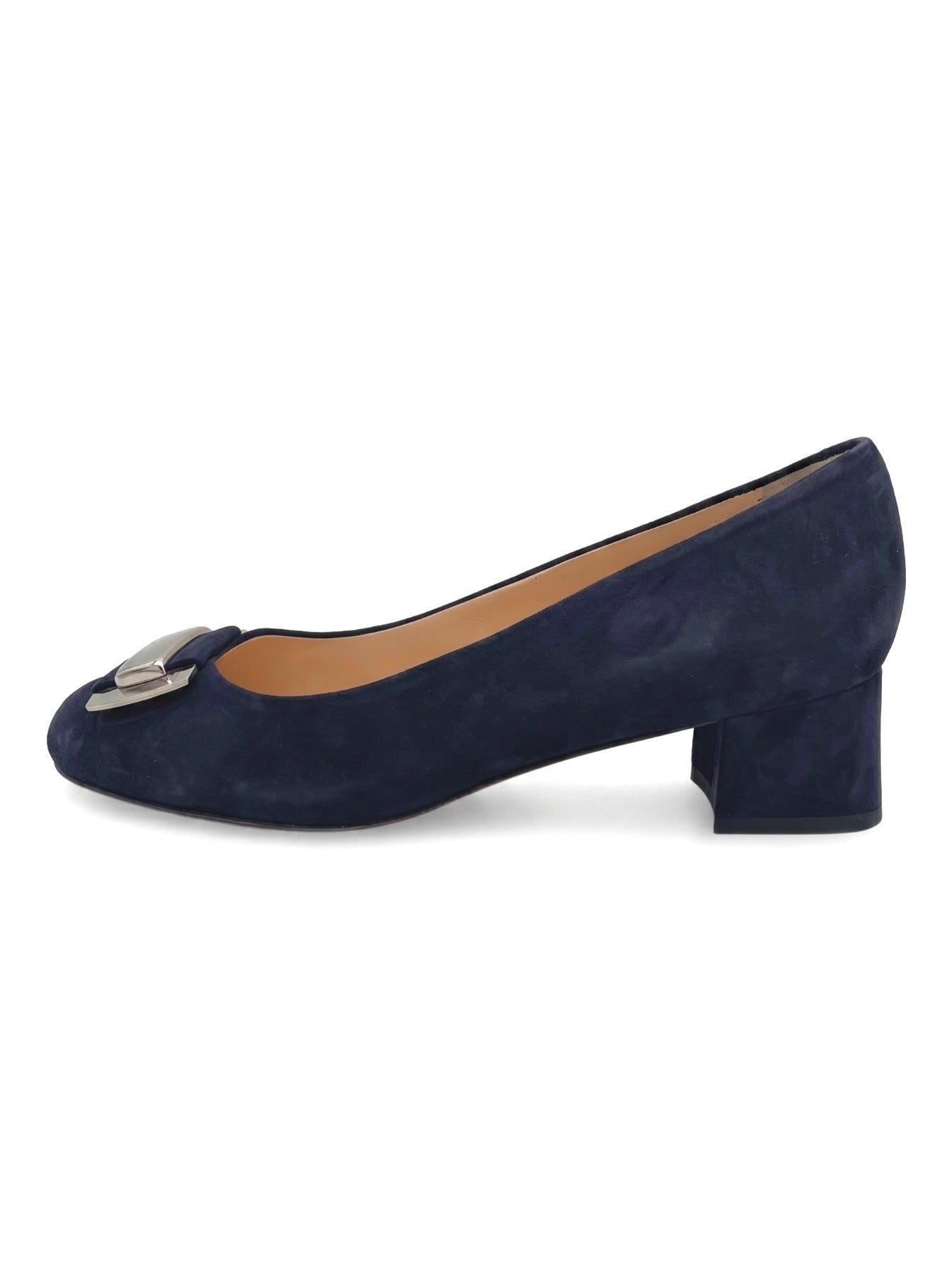 Santoni Suede Block-Heel  Klassischer Pump EU 41 Blau