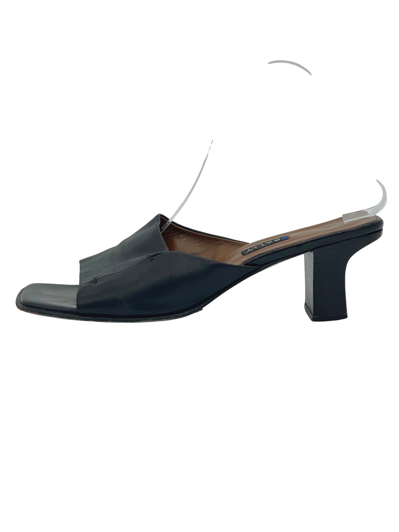 Bally Vintage Square Toe Sandale mit Absatz EU 41.5 Schwarz