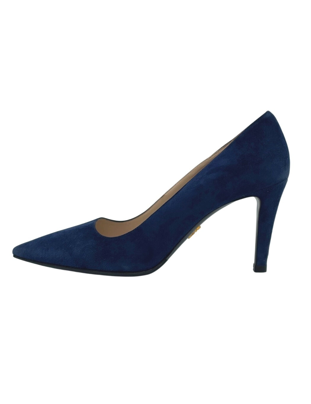Prada Suede Pointed-Toe Pump EU 37.5 Blau - Image 1