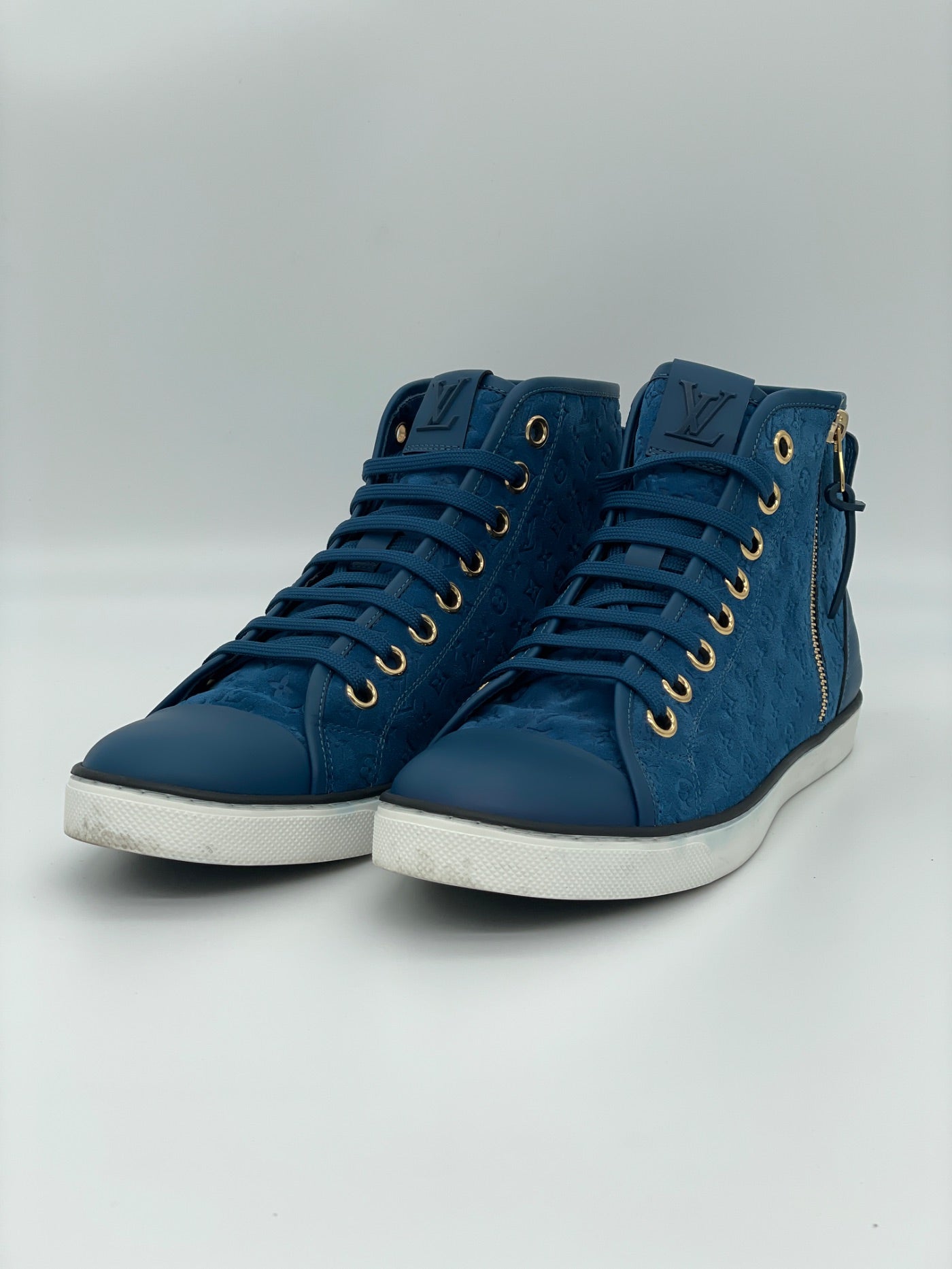 Louis Vuitton Punchy High Top Sneaker EU 38.5 Blau - Image 3