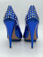 Alexander McQueen Studded Platform Plateau Pump EU 40 Metallic - Image 5