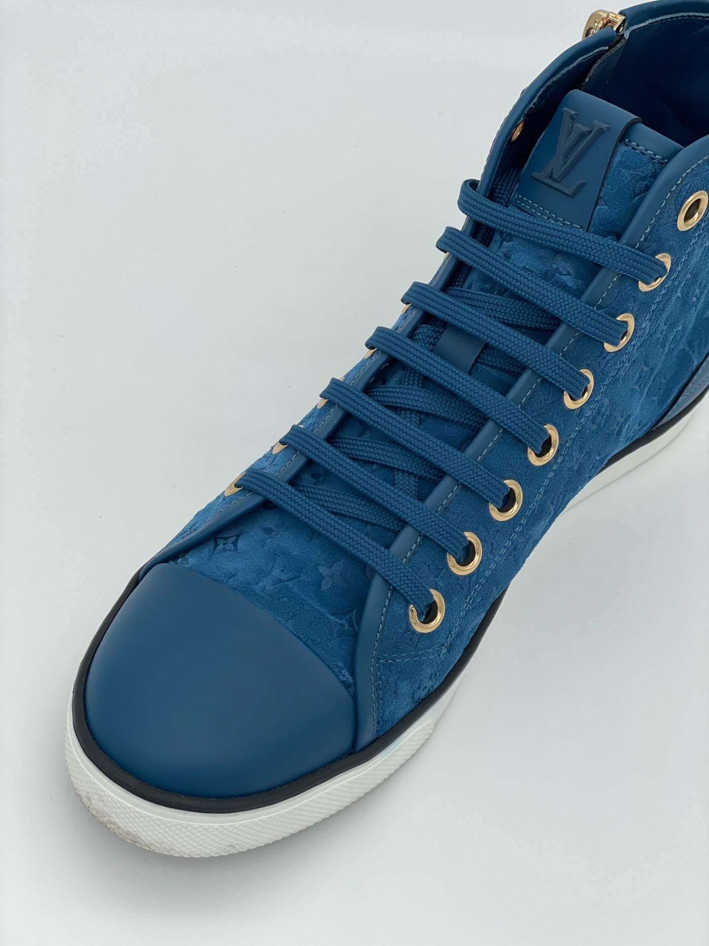 Louis Vuitton Punchy High Top Sneaker EU 38.5 Blau - Image 6