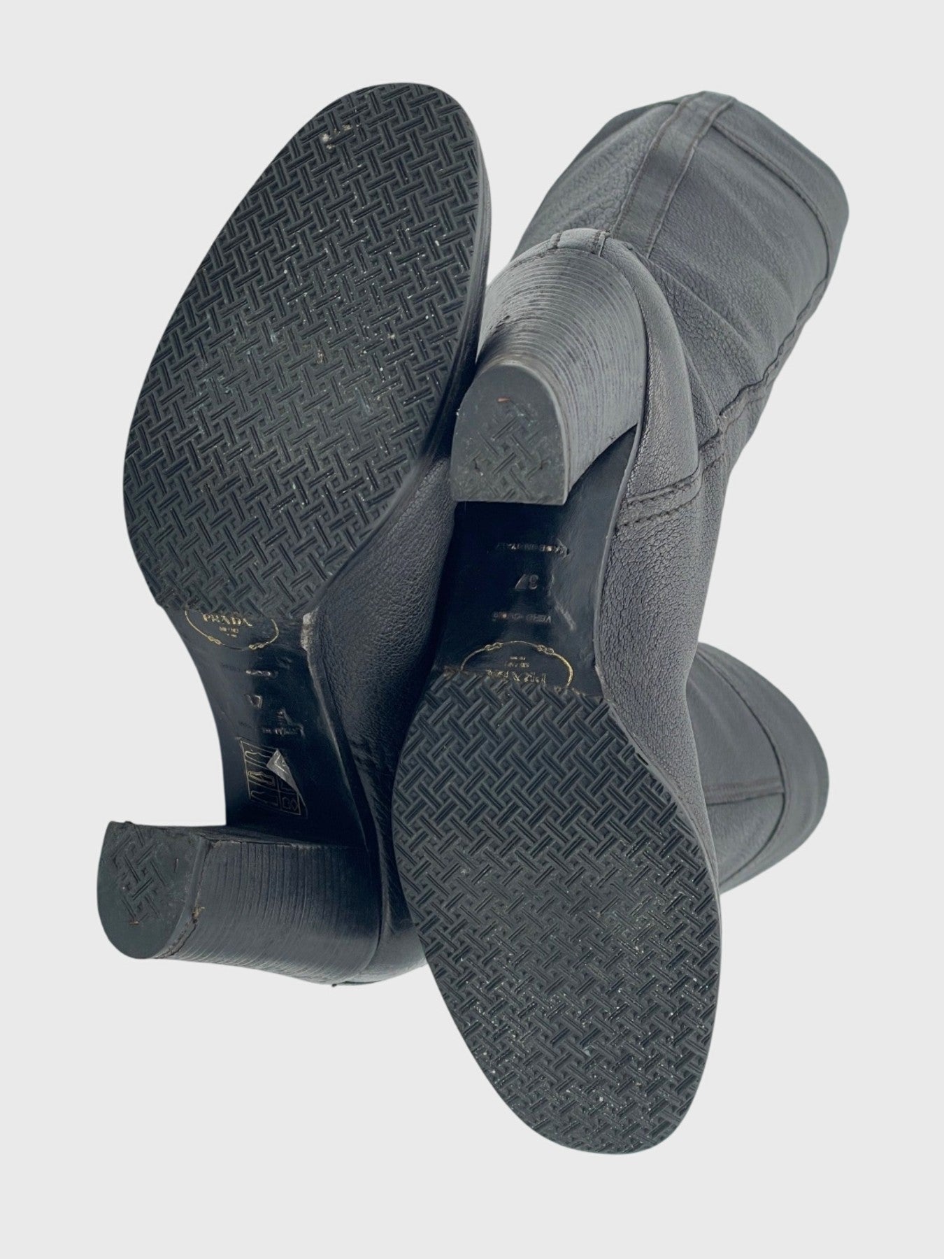 Prada Vintage Cervo Stiefel EU 37 Schwarz - Image 10