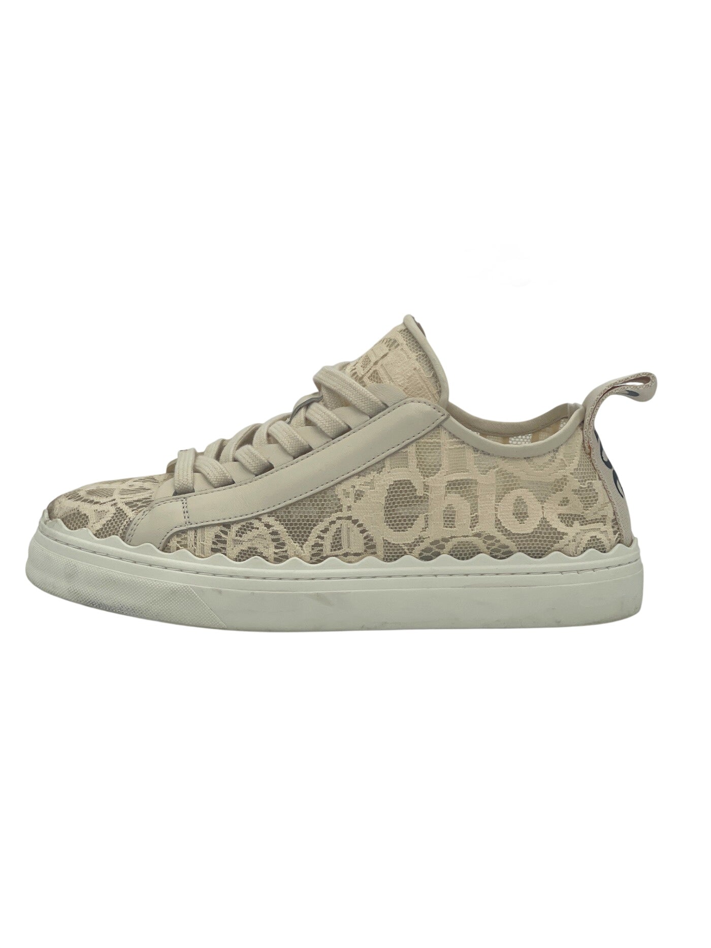 Chloé Lauren Low Top Sneaker EU 40 Beige - Image 1